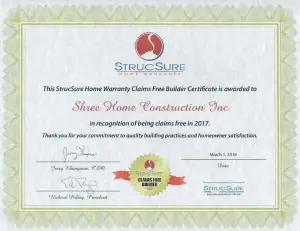 2017 StrucSure certificate